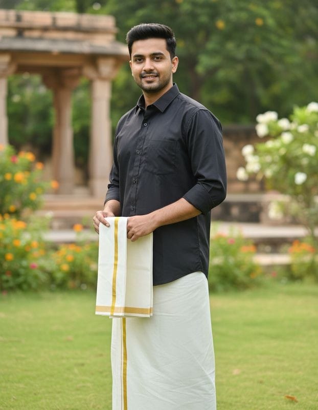 Special Cotton Black Shirt Full Sleeves for Men